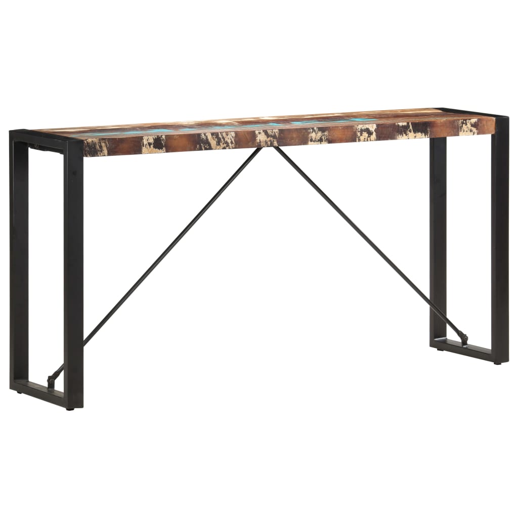 Konsollbord 150x35x76 cm gjenvunnet heltre