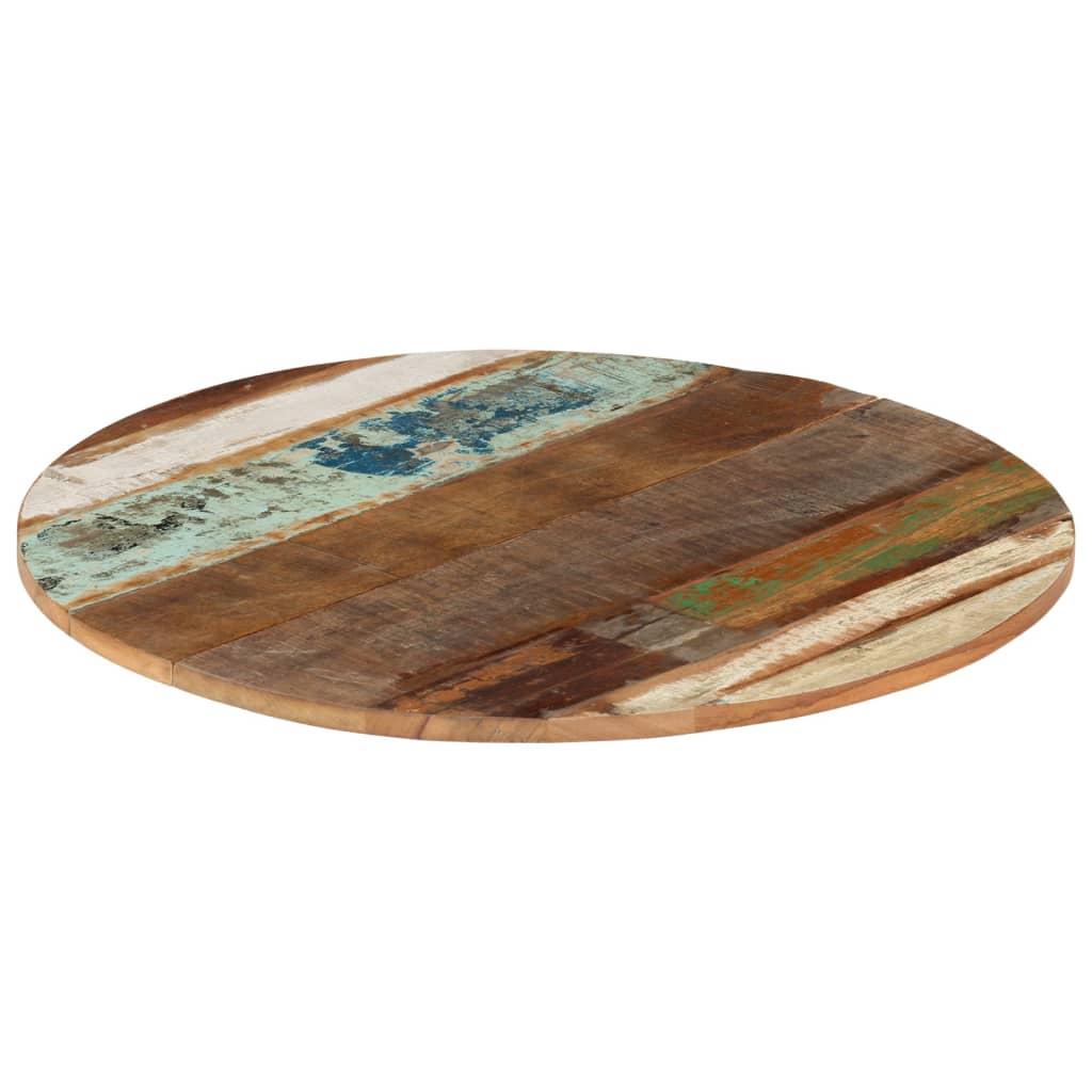 Rund bordplate 70 cm 15-16 mm gjenvunnet heltre
