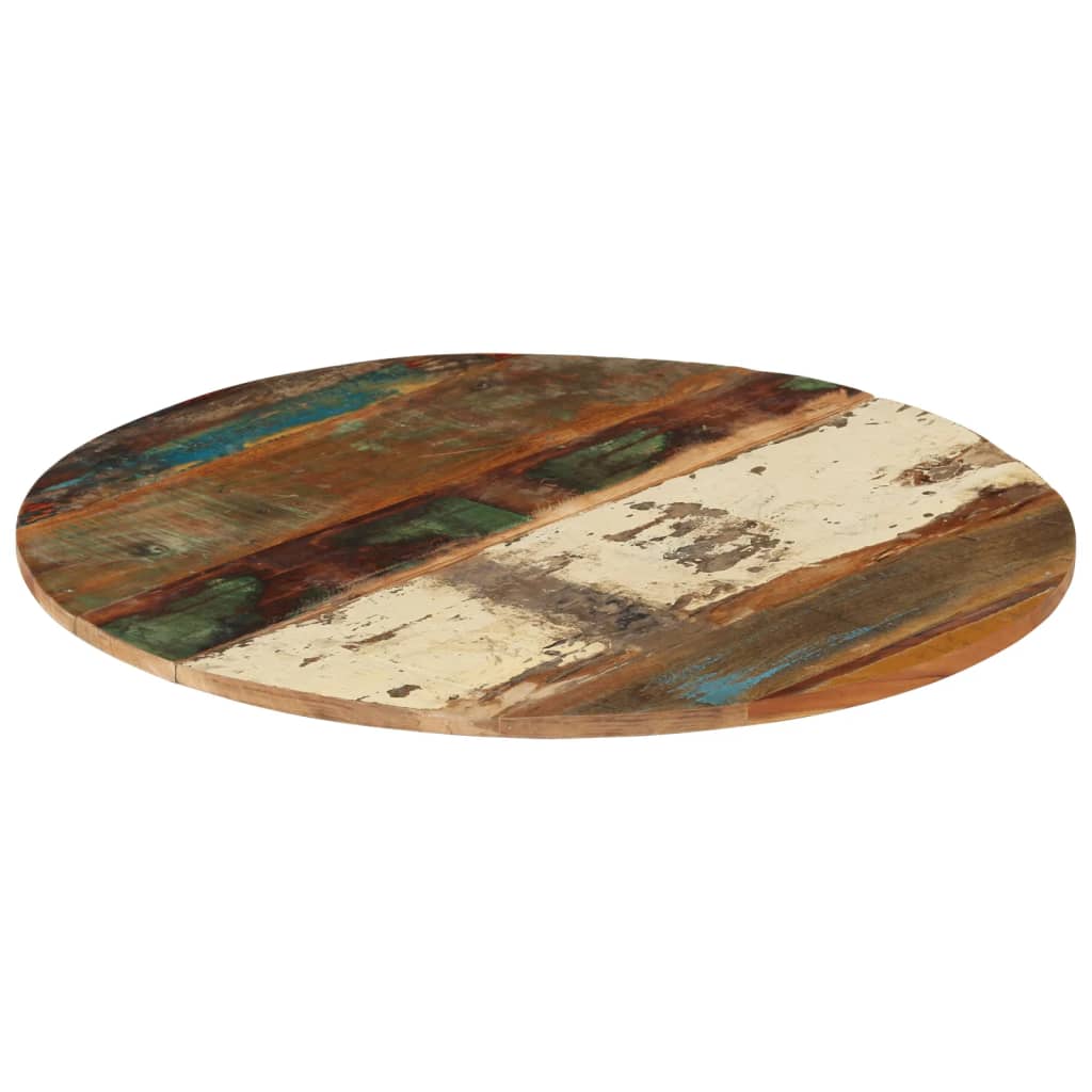 Rund bordplate 80 cm 15-16 mm gjenvunnet heltre