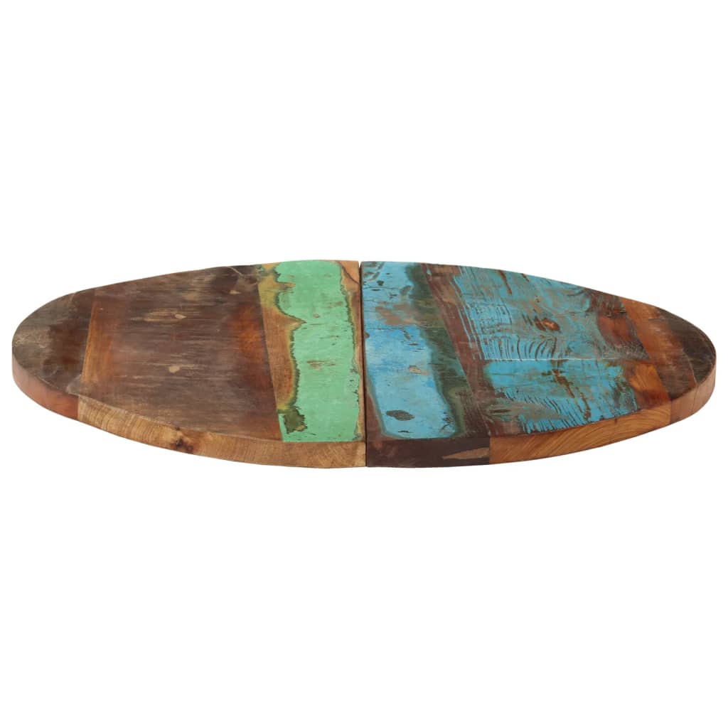 Rund bordplate 60 cm 25-27 mm gjenvunnet heltre