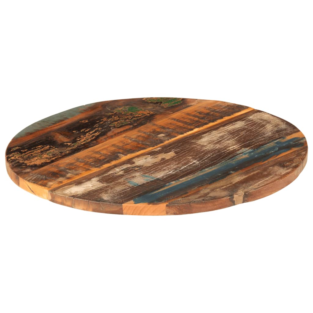 Rund bordplate 60 cm 25-27 mm gjenvunnet heltre
