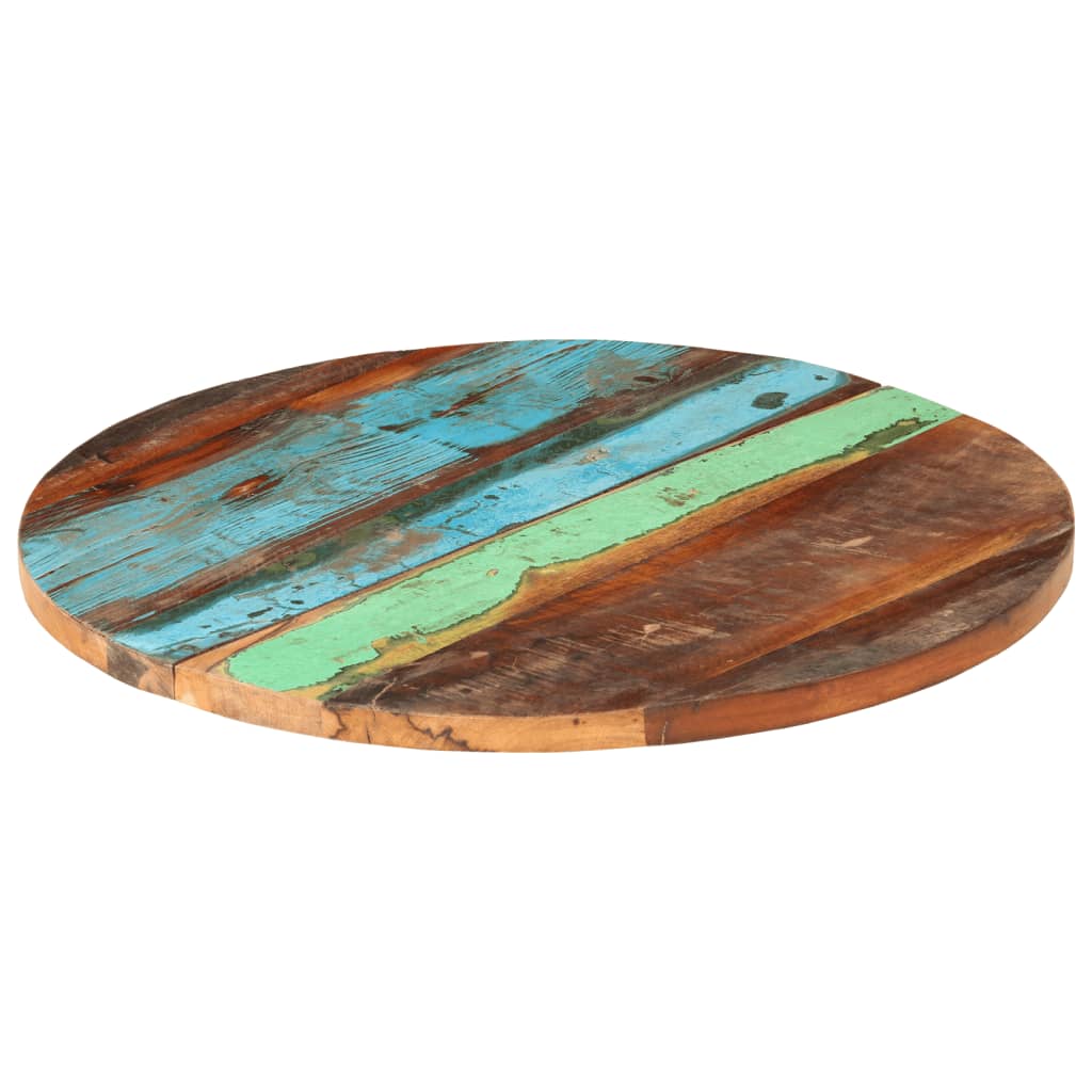 Rund bordplate 60 cm 25-27 mm gjenvunnet heltre