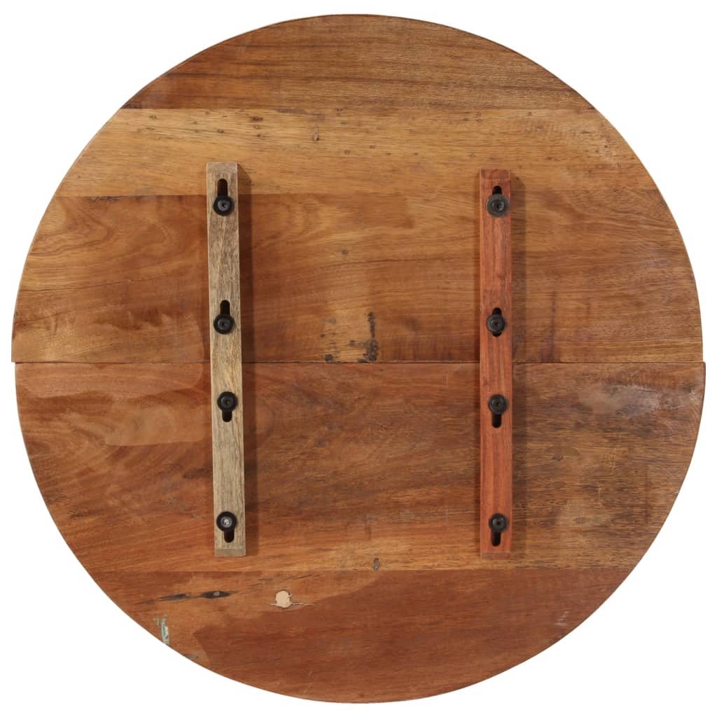 Rund bordplate 70 cm 25-27 mm gjenvunnet heltre