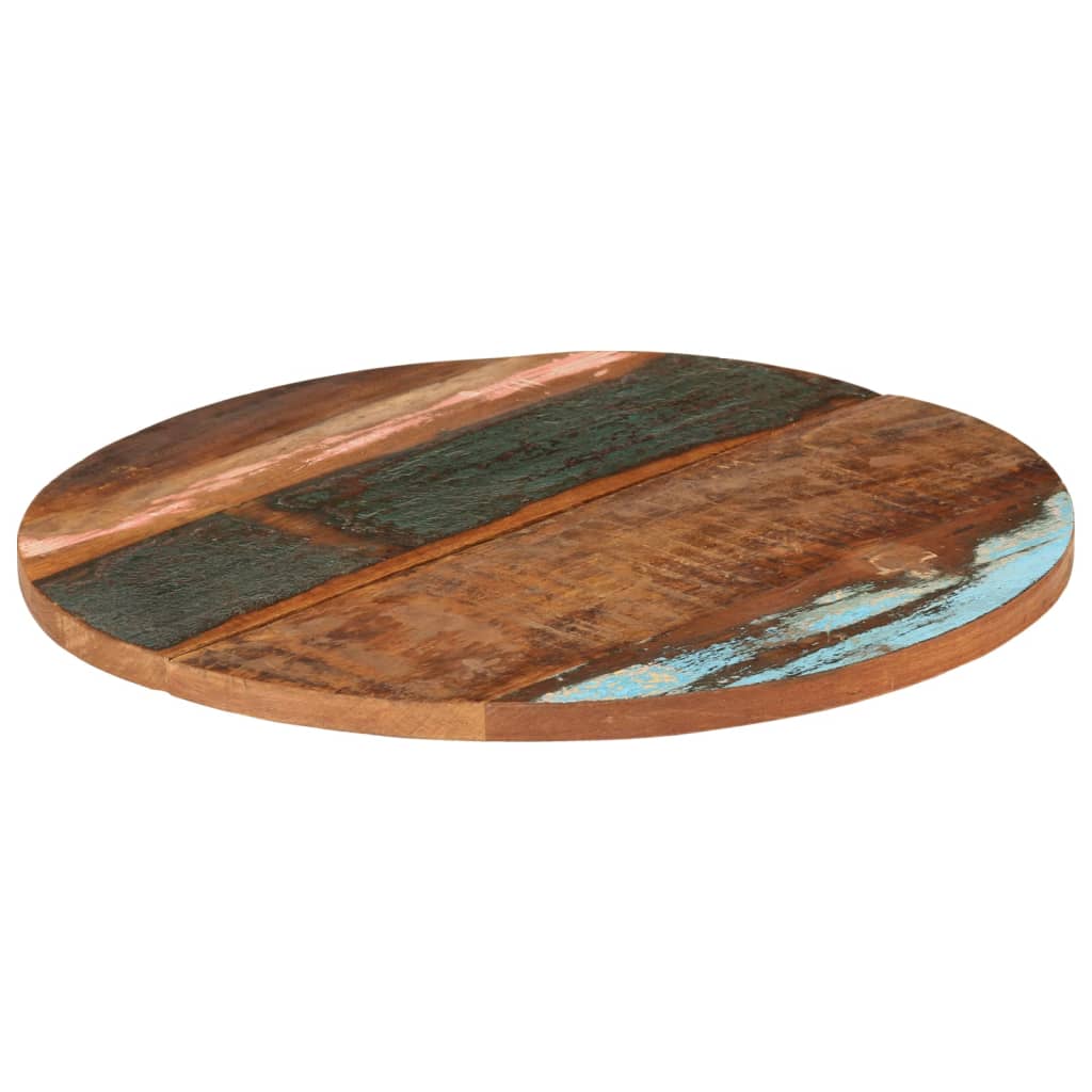 Rund bordplate 70 cm 25-27 mm gjenvunnet heltre