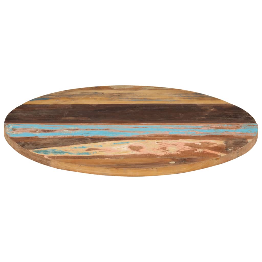 Rund bordplate 80 cm 25-27 mm gjenvunnet heltre