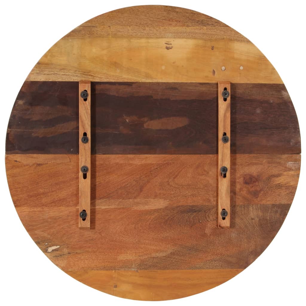 Rund bordplate 80 cm 25-27 mm gjenvunnet heltre
