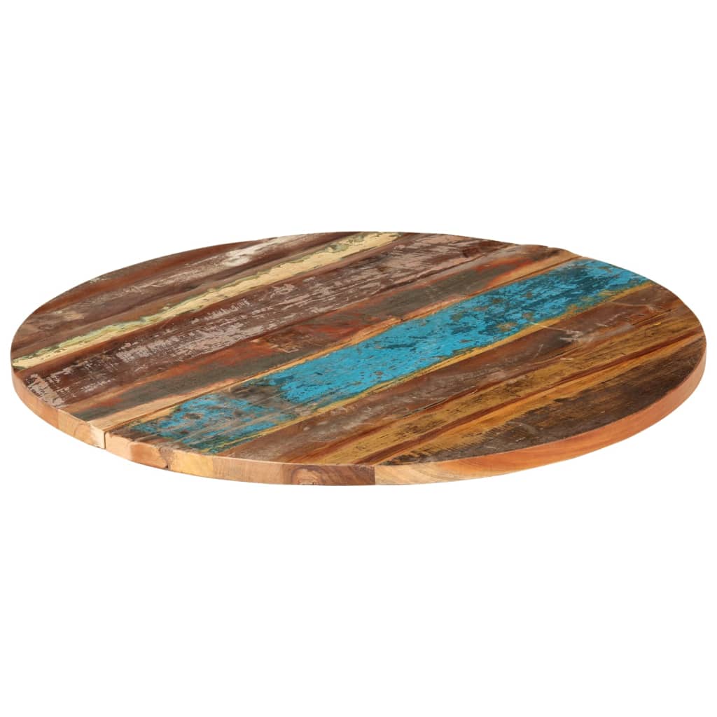 Rund bordplate 80 cm 25-27 mm gjenvunnet heltre