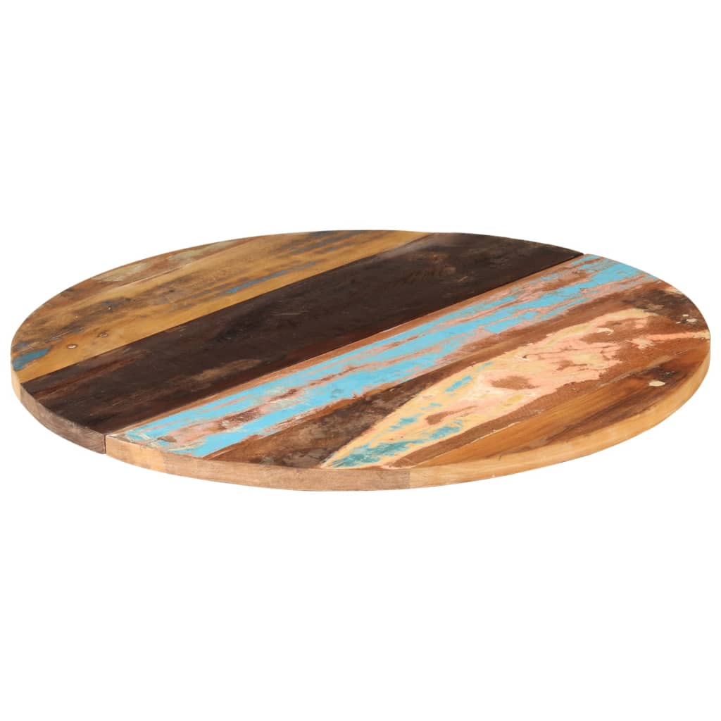 Rund bordplate 80 cm 25-27 mm gjenvunnet heltre