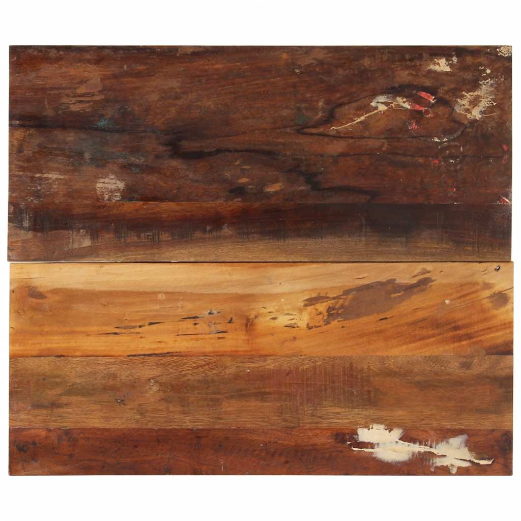 Rektangulær bordplate 60x70 cm 15-16 mm gjenvunnet heltre