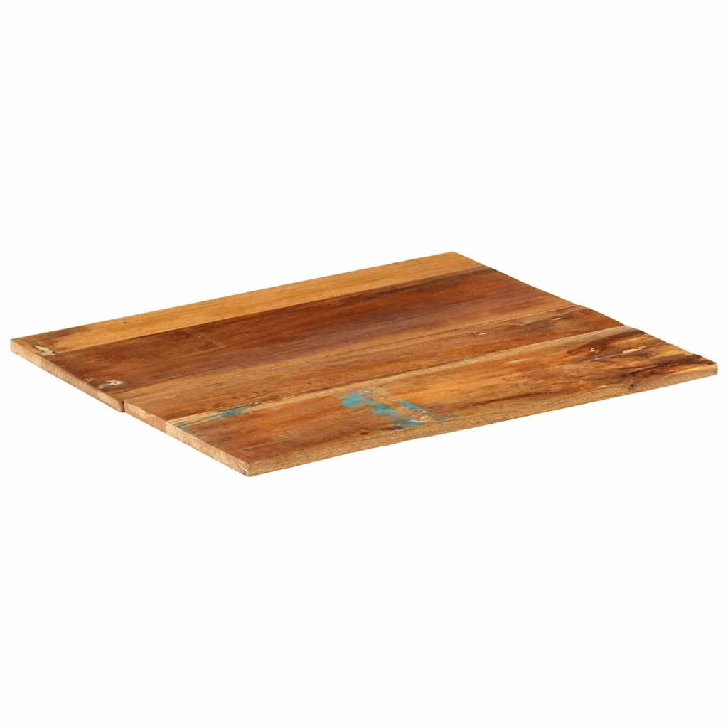 Rektangulær bordplate 60x70 cm 15-16 mm gjenvunnet heltre