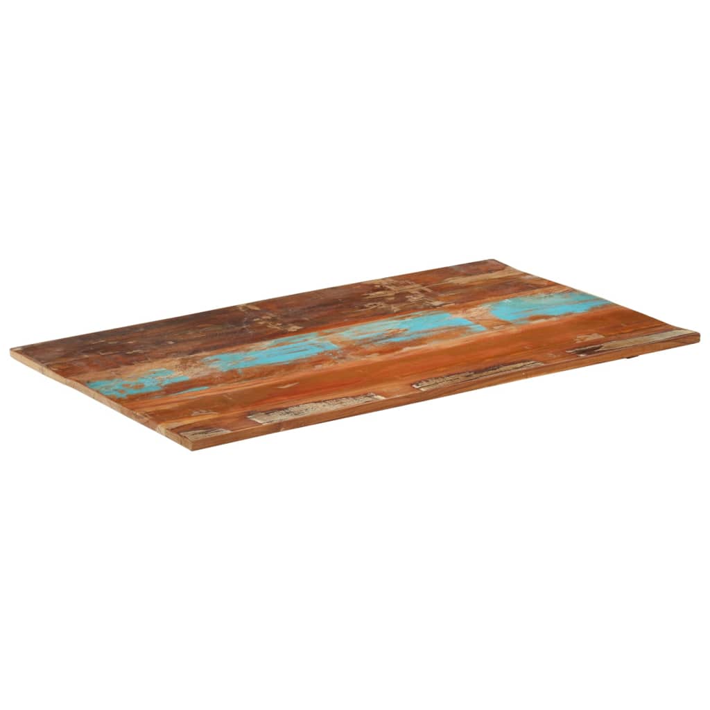 Rektangulær bordplate 60x100 cm 15-16 mm gjenvunnet heltre