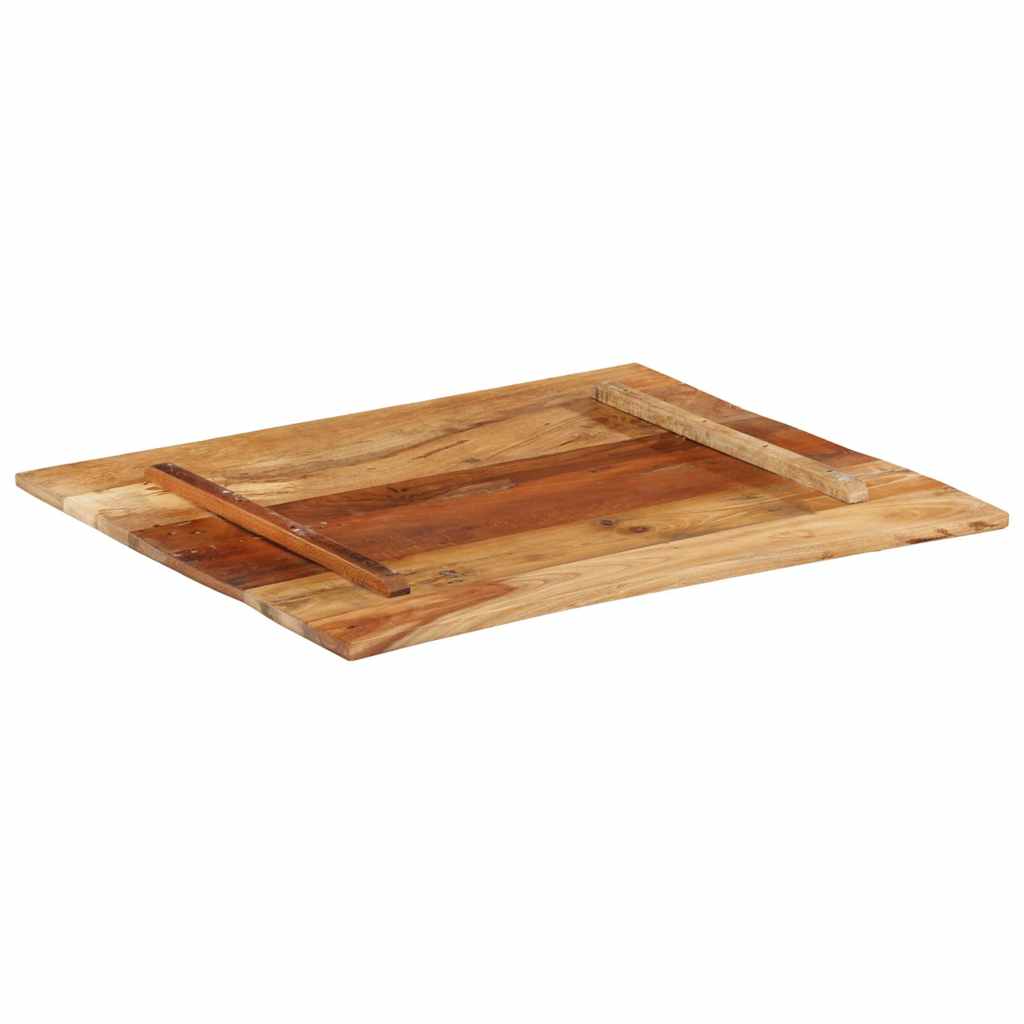Rektangulær bordplate 70x80 cm 15-16 mm gjenvunnet heltre