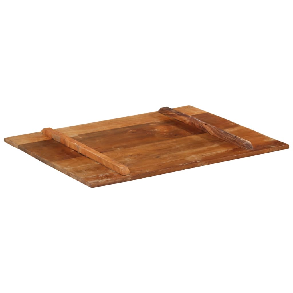 Rektangulær bordplate 70x90 cm 15-16 mm gjenvunnet heltre