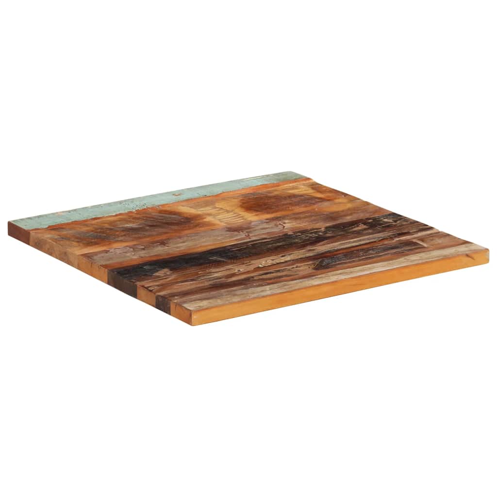 Firkantet bordplate 60x60 cm 25-27 mm gjenvunnet heltre