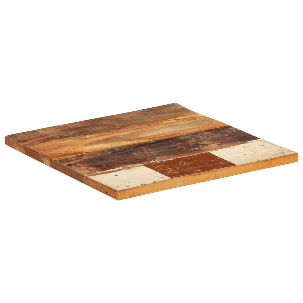 Firkantet bordplate 60x60 cm 25-27 mm gjenvunnet heltre