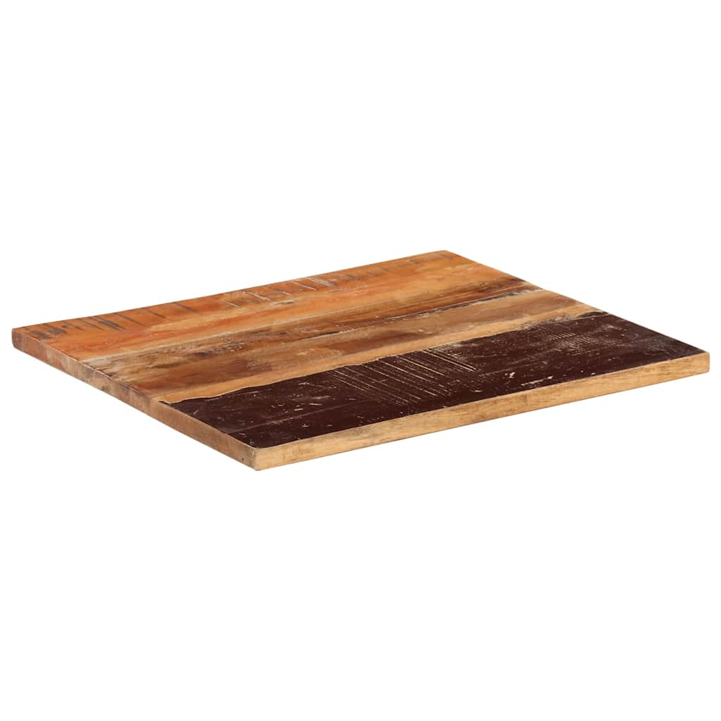 Rektangulær bordplate 60x70 cm 25-27 mm gjenvunnet heltre