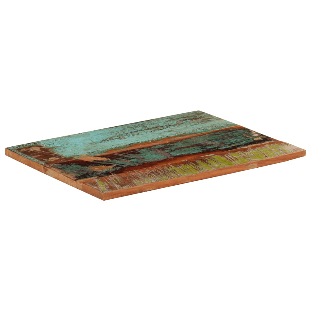 Rektangulær bordplate 60x80 cm 25-27 mm gjenvunnet heltre