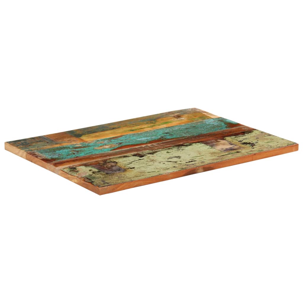 Rektangulær bordplate 60x80 cm 25-27 mm gjenvunnet heltre