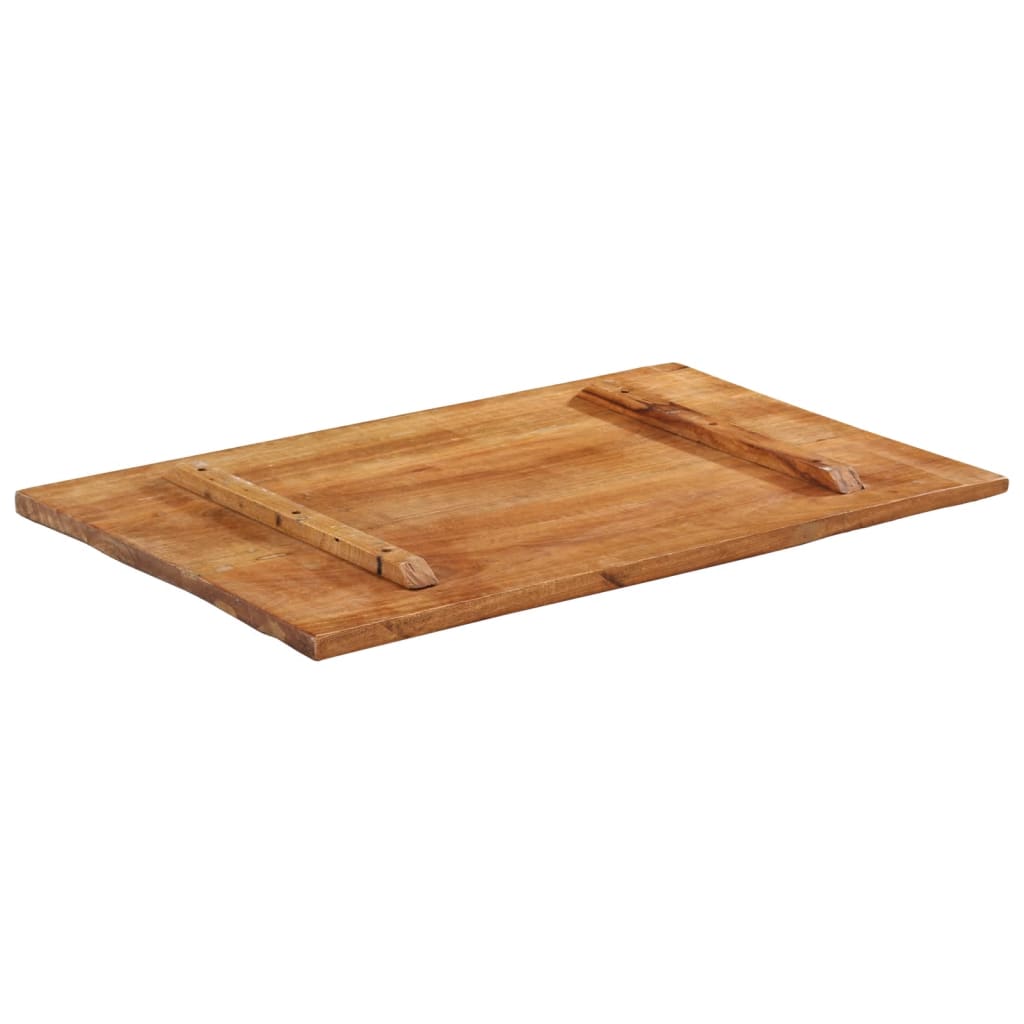 Rektangulær bordplate 60x90 cm 25-27 mm gjenvunnet heltre