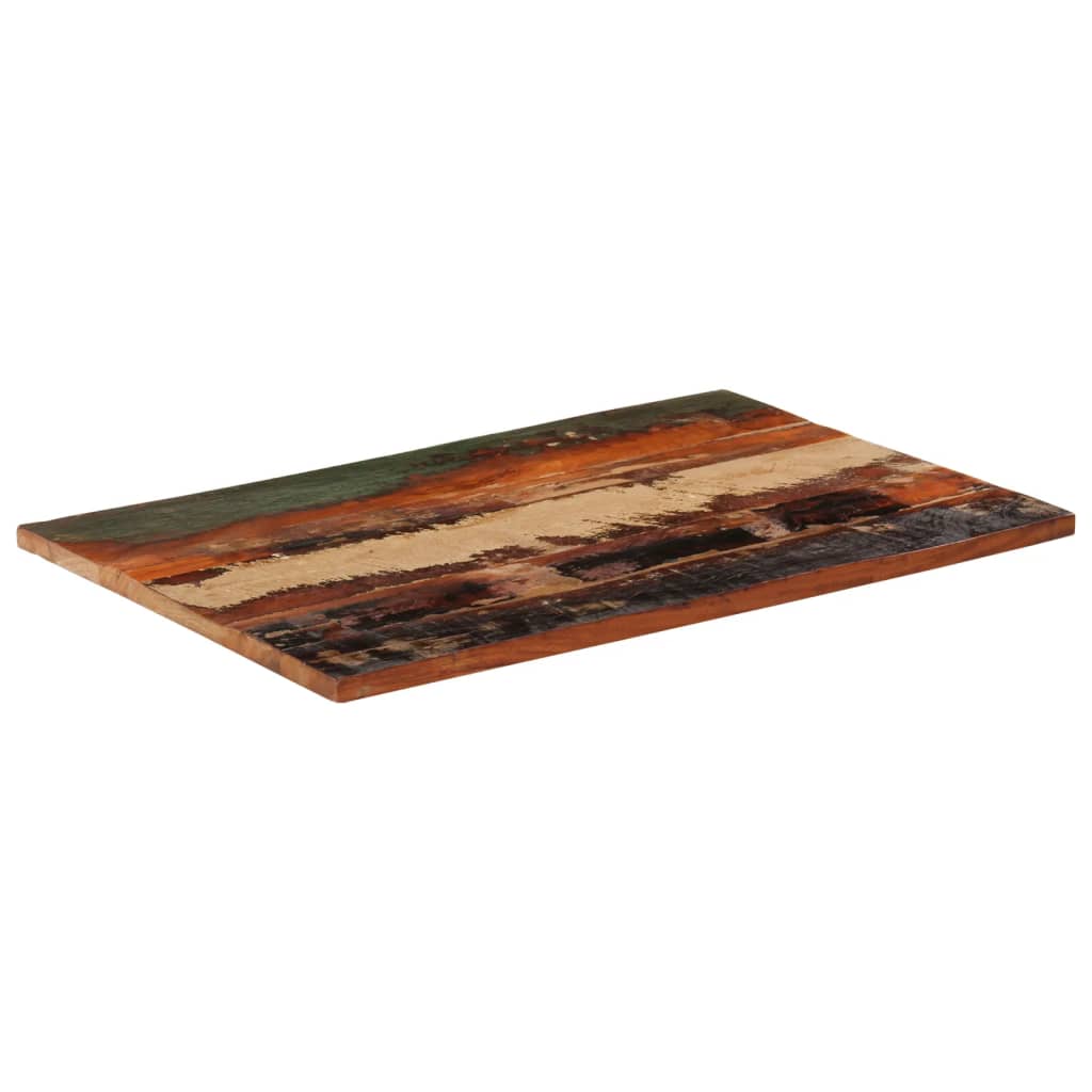 Rektangulær bordplate 60x90 cm 25-27 mm gjenvunnet heltre
