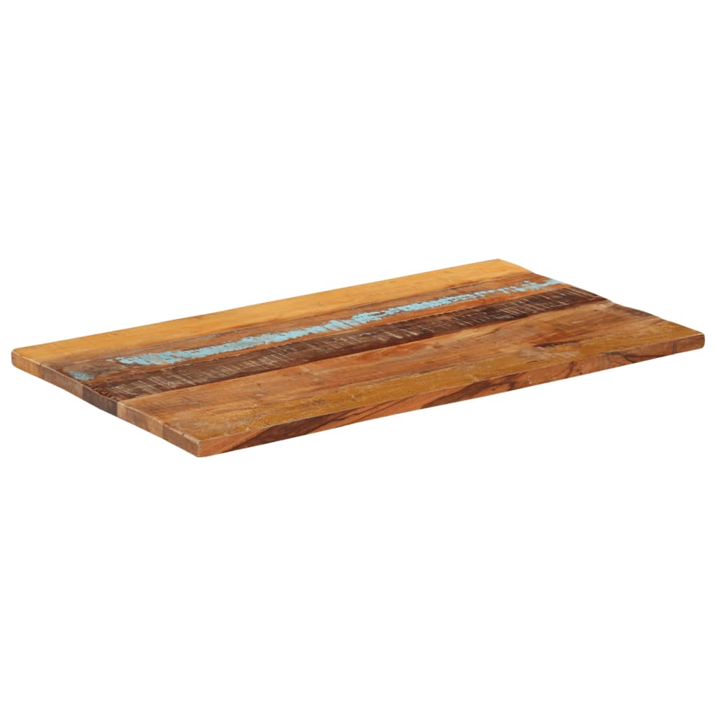Rektangulær bordplate 60x100 cm 25-27 mm gjenvunnet heltre