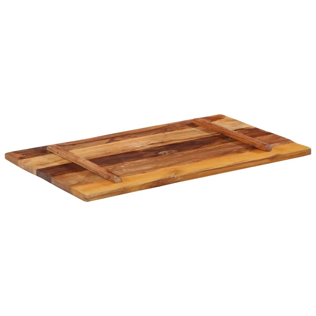 Rektangulær bordplate 60x100 cm 25-27 mm gjenvunnet heltre