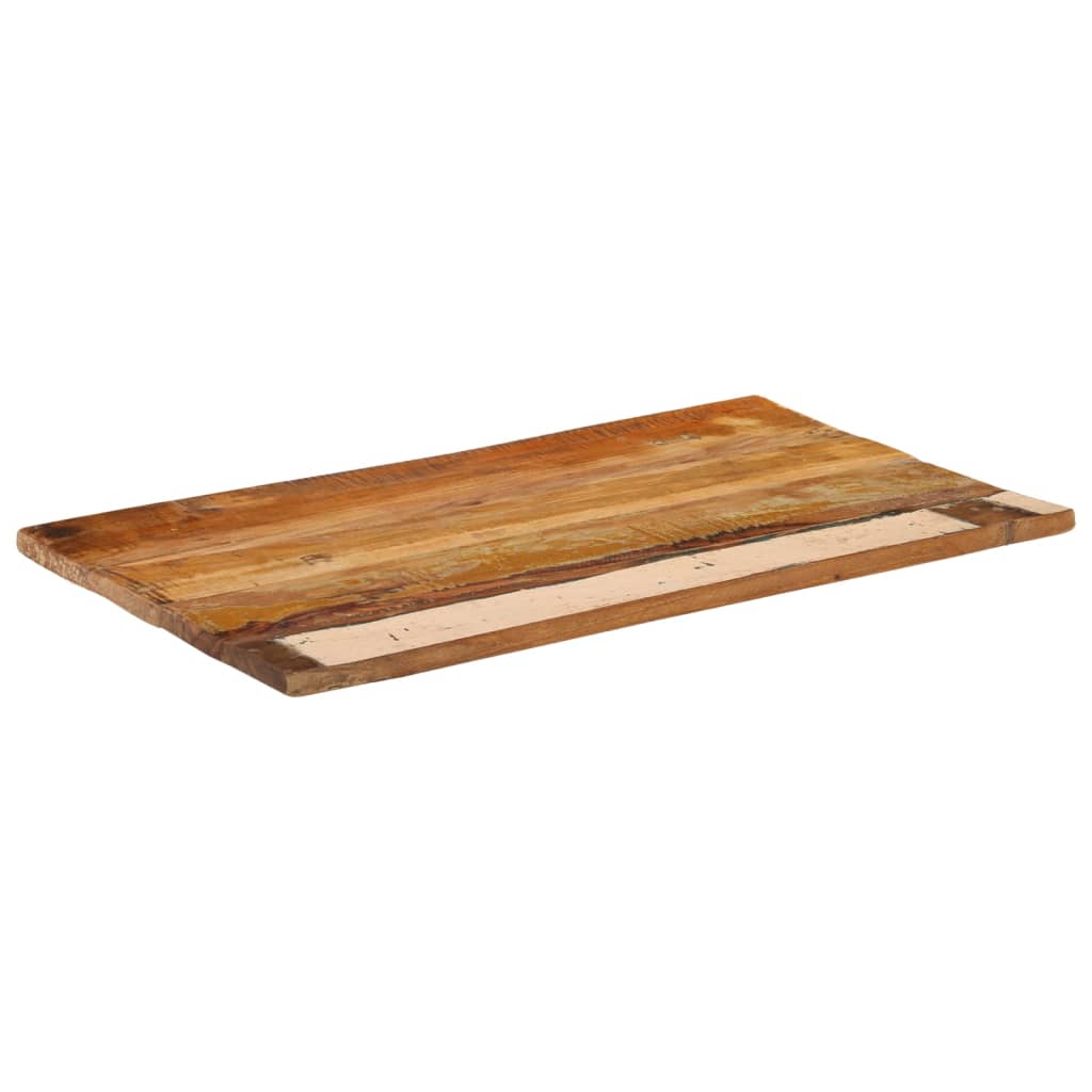 Rektangulær bordplate 60x100 cm 25-27 mm gjenvunnet heltre