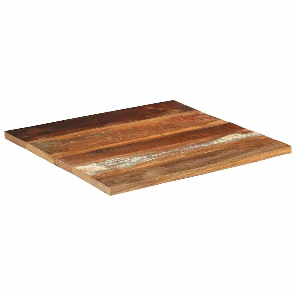 Firkantet bordplate 70x70 cm 25-27 mm gjenvunnet heltre