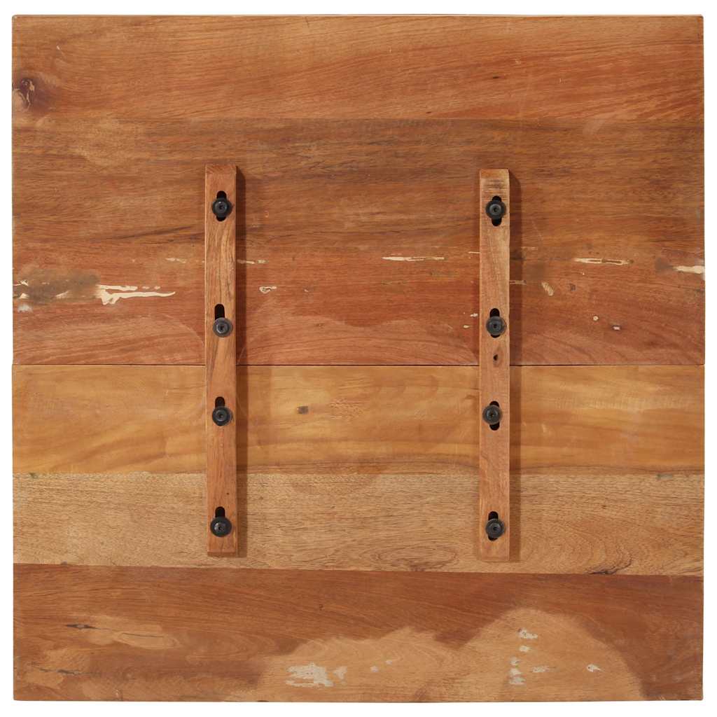 Firkantet bordplate 70x70 cm 25-27 mm gjenvunnet heltre