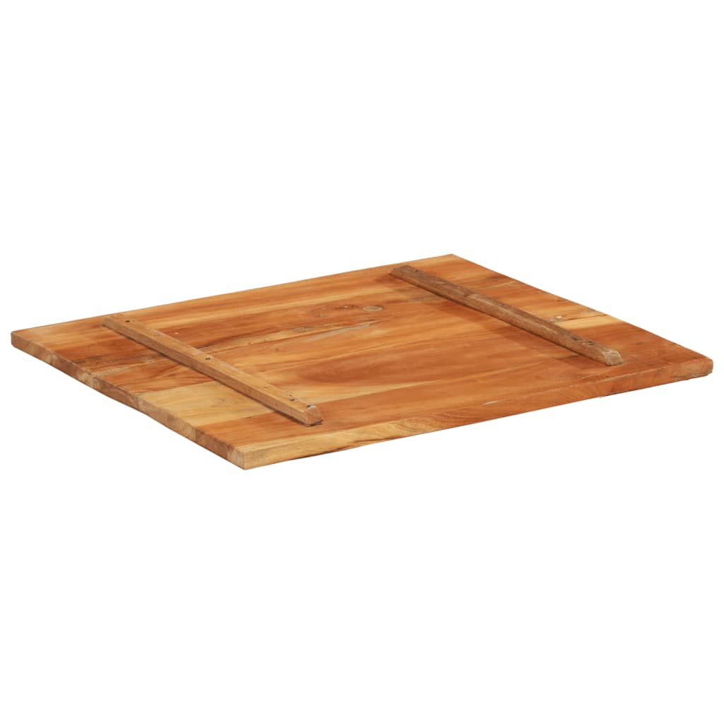 Rektangulær bordplate 70x80 cm 25-27 mm gjenvunnet heltre