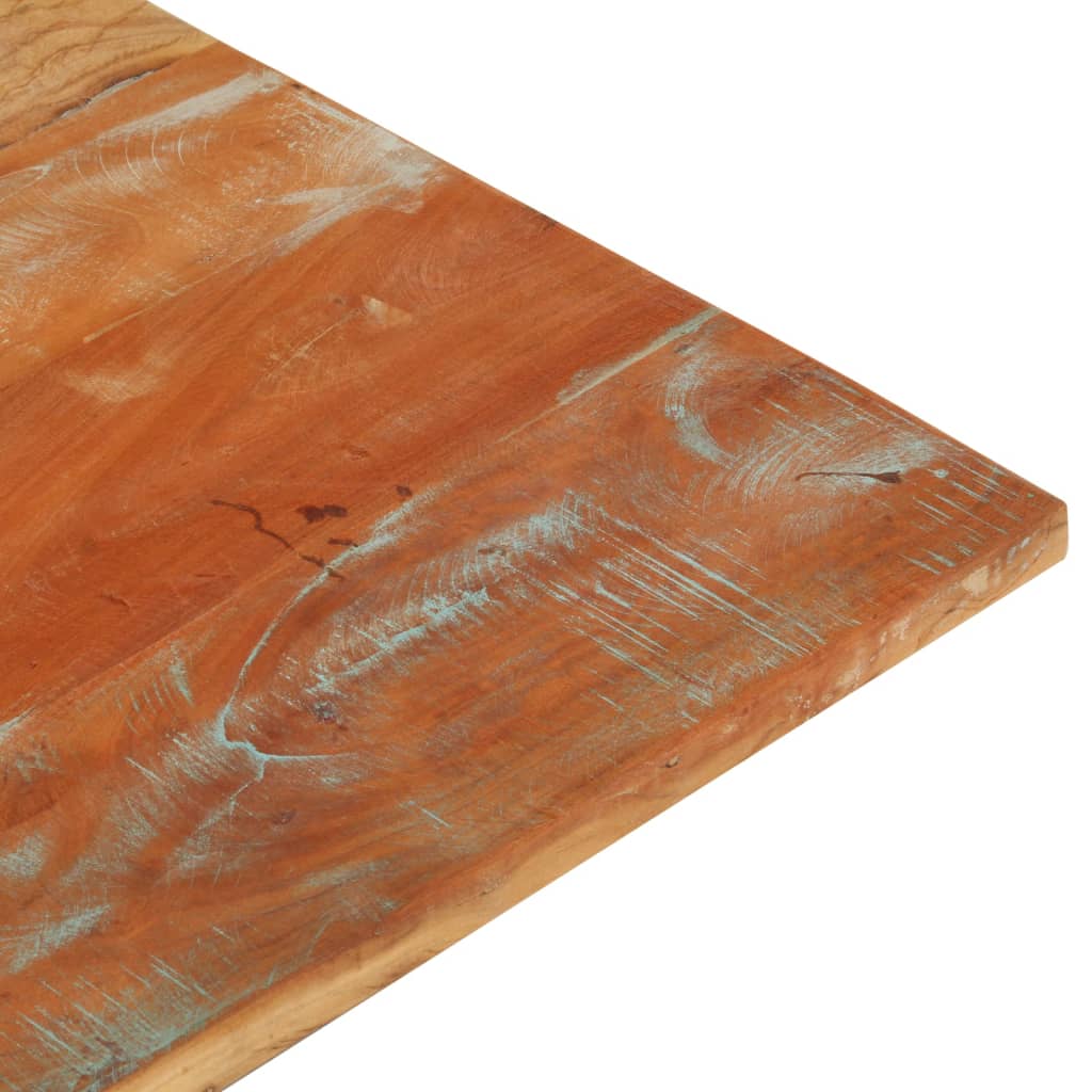 Rektangulær bordplate 70x80 cm 25-27 mm gjenvunnet heltre