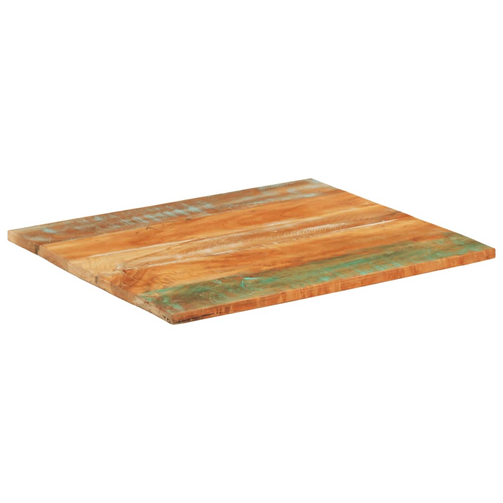 Rektangulær bordplate 70x80 cm 25-27 mm gjenvunnet heltre