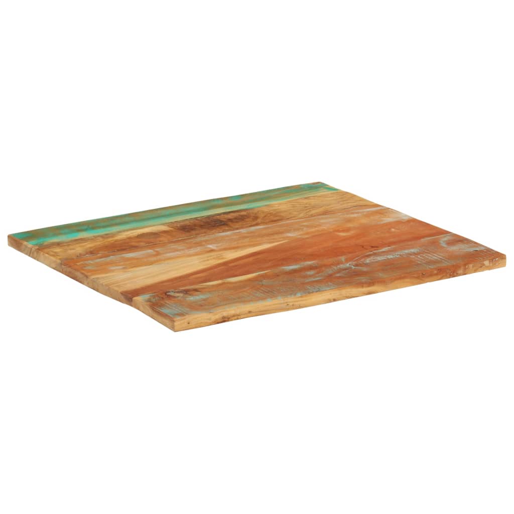 Rektangulær bordplate 70x80 cm 25-27 mm gjenvunnet heltre