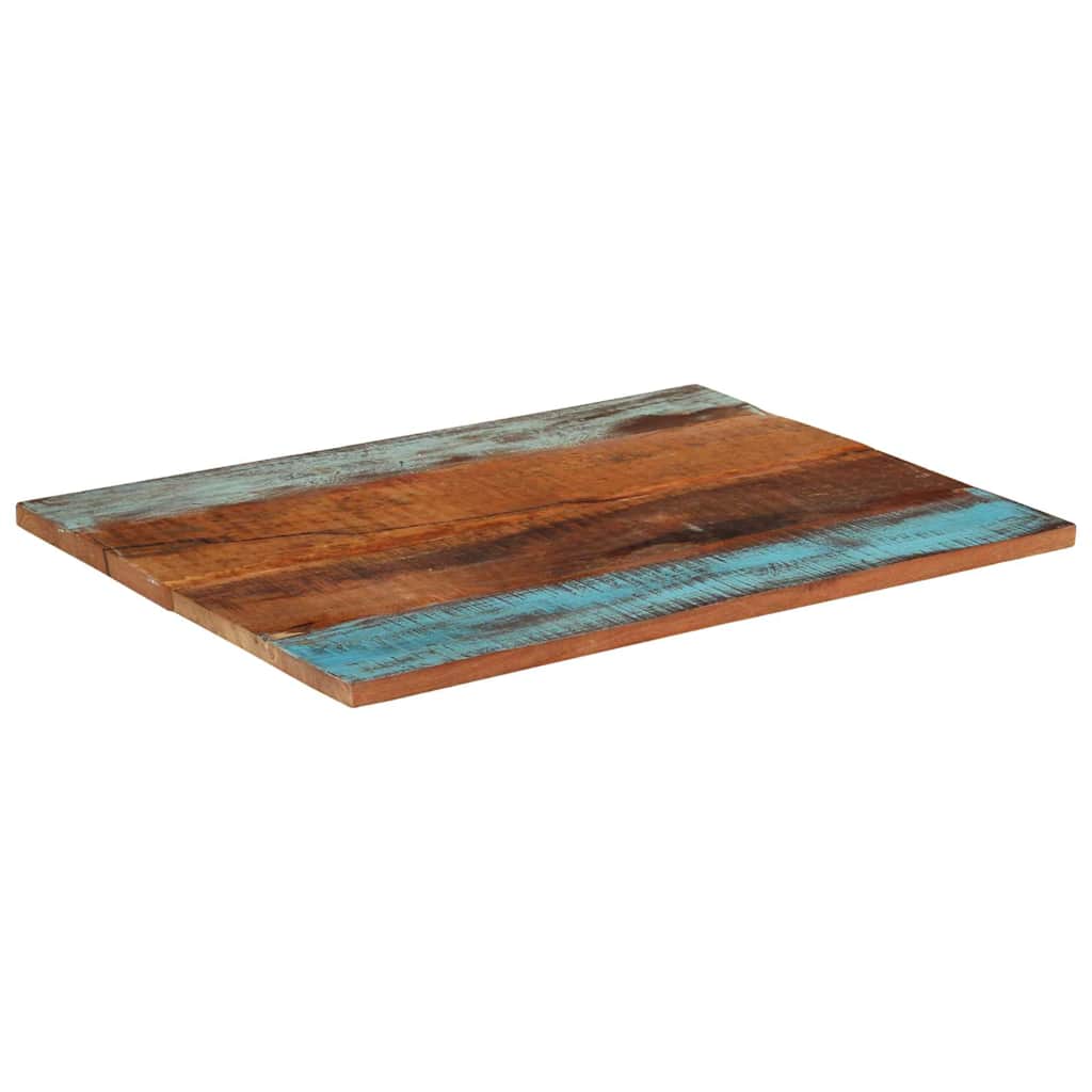 Rektangulær bordplate 70x90 cm 25-27 mm gjenvunnet heltre