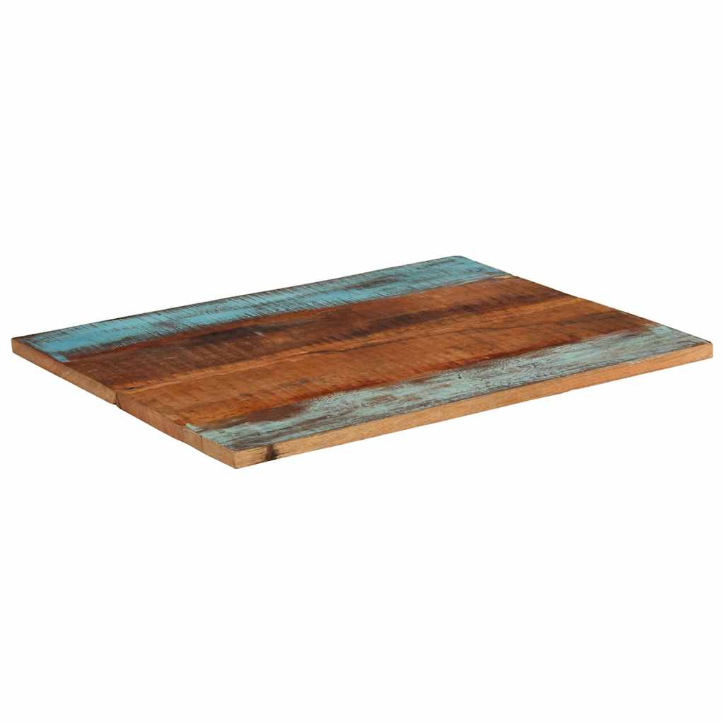 Rektangulær bordplate 70x90 cm 25-27 mm gjenvunnet heltre