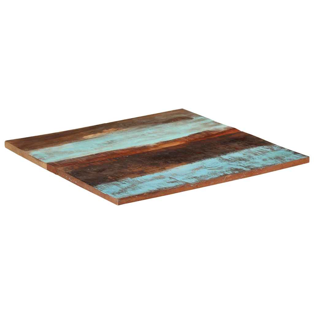 Firkantet bordplate 80x80 cm 25-27 mm gjenvunnet heltre