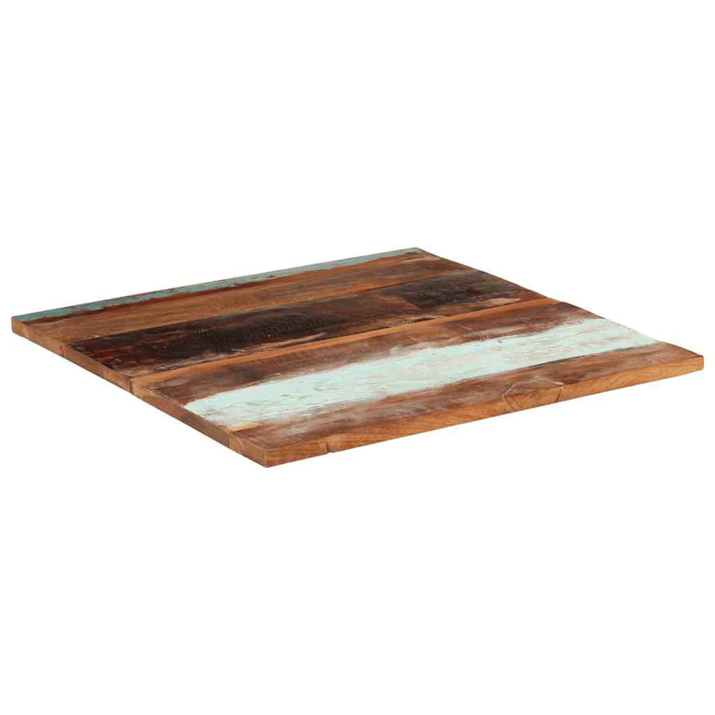 Firkantet bordplate 80x80 cm 25-27 mm gjenvunnet heltre