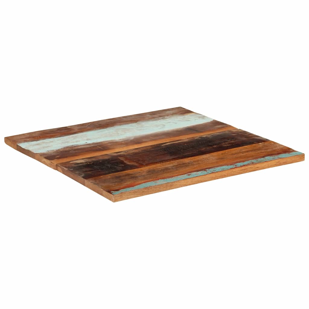 Firkantet bordplate 80x80 cm 25-27 mm gjenvunnet heltre