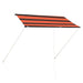 Uttrekkbar markise 250x150 cm oransje og brun vidaXL