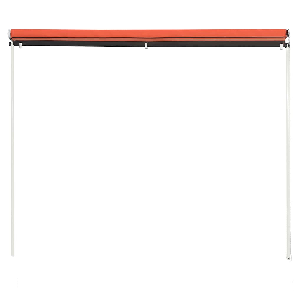 Uttrekkbar markise 250x150 cm oransje og brun vidaXL