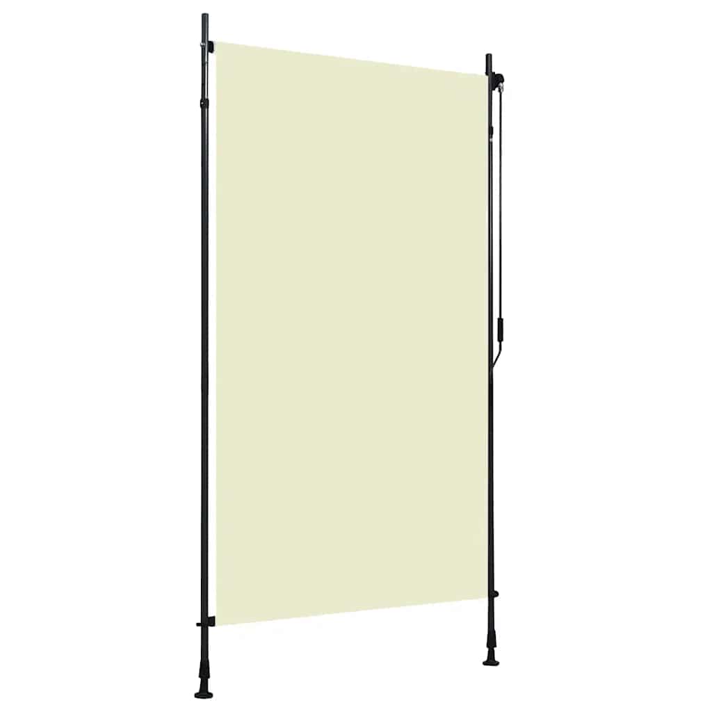 Utendørs rullegardin 120x270 cm kremhvit