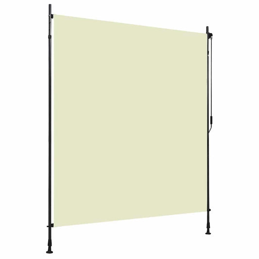 Utendørs rullegardin 200x270 cm kremhvit vidaXL