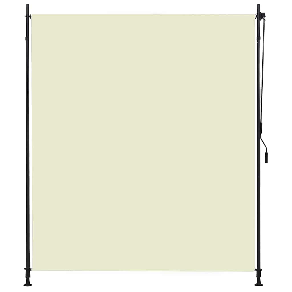 Utendørs rullegardin 200x270 cm kremhvit vidaXL