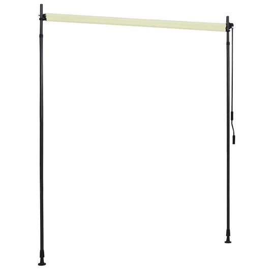 Utendørs rullegardin 200x270 cm kremhvit vidaXL