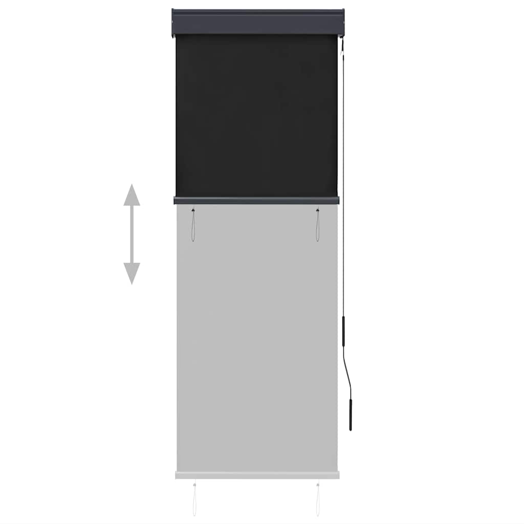 Utendørs rullegardin 60x250 cm antrasitt
