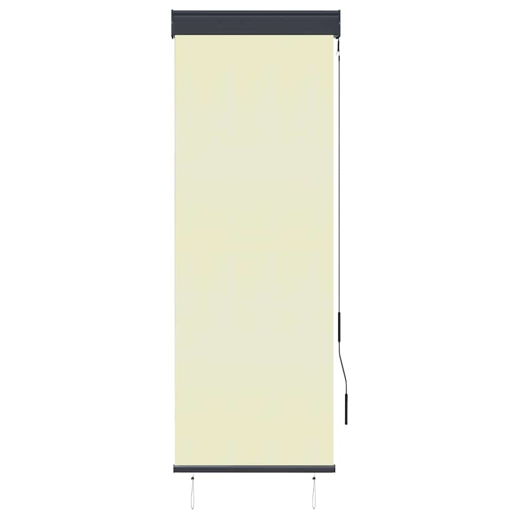 Utendørs rullegardin 60x250 cm kremhvit vidaXL