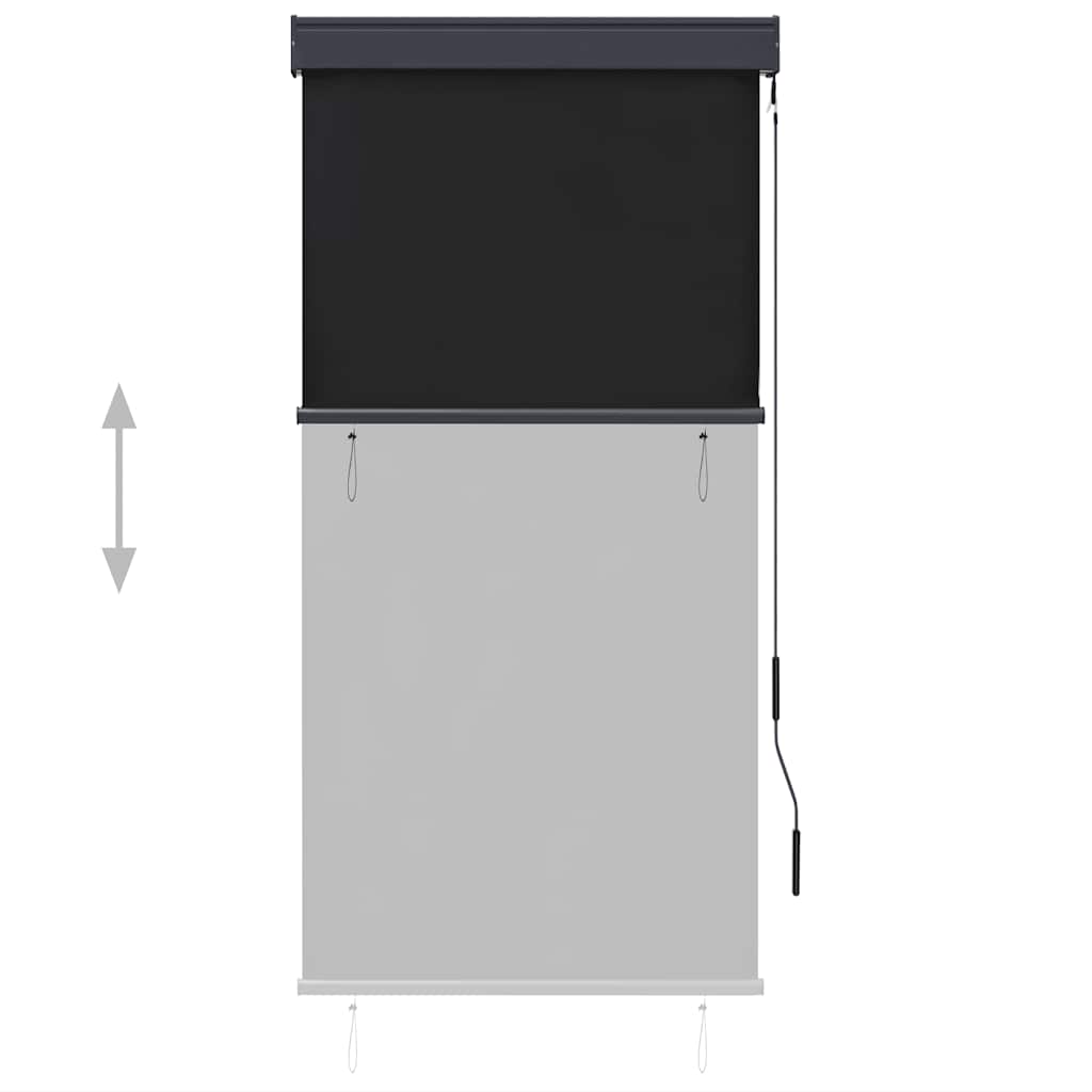 Utendørs rullegardin 80x250 cm antrasitt vidaXL