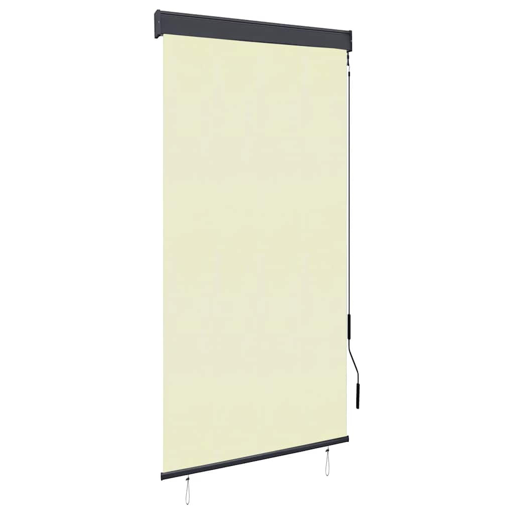 Utendørs rullegardin 80x250 cm kremhvit vidaXL