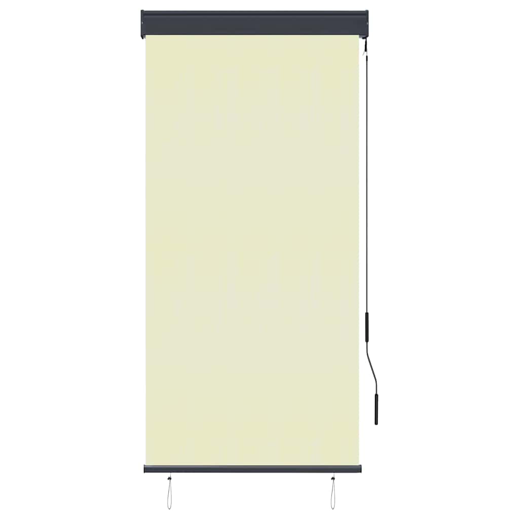 Utendørs rullegardin 80x250 cm kremhvit vidaXL