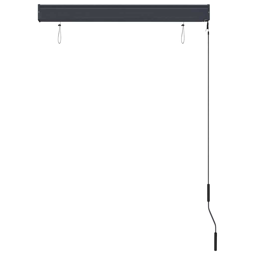Utendørs rullegardin 100x250 cm hvit og oransje vidaXL